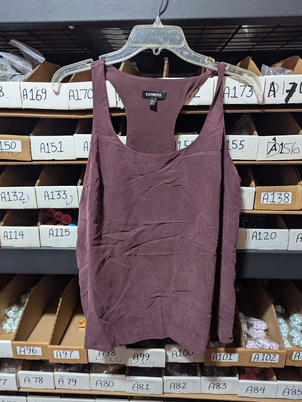Express Plum Racerback Tank Top M
